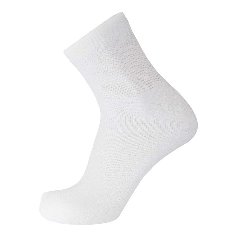 Brooklyn Socks Big and Tall Diabetic Neuropathy Ankle Socks, King Size Mens Athletic Quarter Socks (13-16, White) - 12 Pairs - Image 3